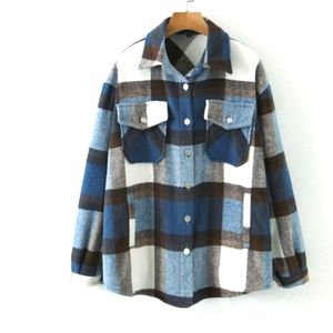 Plaid Button Down Jacket